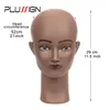 Pusign Clear Inventory billigt manekinhuvud för peruker 1 st/lot manikin huvud för display peruker hattar skalligt huvud afro brun perukhuvud