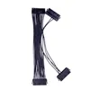 Clearance 30CM Dual Three PSU Cable Extension Adapter for 20+4 24-Pin ATX Motherboard Power Supply Sync Splitter Cable Converterfor ATX motherboard power