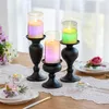 3PcsSet 1012.515CM Led Flameless Electric Candles Lamp Acrylic Glass Battery with Remote Control LED Candle for Wedding Decor 240329