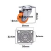 4pcs laranja mini 1 "roda de mudo/ com freio/ carga direcional Carregamento
