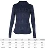 Lu Yoga Wear Veste à manches longues Couche de sport féminin de haute qualité Full Zip Cardigan Stretch Slim Running Fitness Top Top Yoga Clothing Yoga Veste en gros