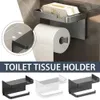 Toilet Paper Holders Only Toilet Paper Holder With Phone Shelf For Bathroom Tissue Roll Holder Toilet Paper Roll Dispenser Black White Thic Q1d6 240410