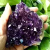 100-150g Large Purple Natural Brazilian Amethyst Stone Cluster Healing Quartz Crystal Druzy Geode Specimens Ornament Home Decor