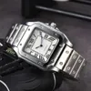 2023 남성 3 핀 석영 광장은 두 번째 스위핑 운동 캘린더 All Steel Watch