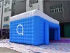 Groothandel Outdoor Customized elke maat 6x4m blauw opblaasbaar verkoopcabine Cube Stand Circus Tent met luchtblazer voor feest- en merkpromotie -evenementen