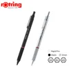 Rotring Rapid Pro Mechanical Pencil, 0,5 mm/0,7 mm, Silver Chrome/Matte Black Professional Automatic Pencils for Sketching Drawing