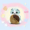 Japonês Cininho Friado Fried Cat, Donut Cat, Meow Star Man Plush Toy Doll, Keychain, Pingente de Máquina de Caranguejo