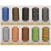 Flat Waxed Thread Cord Leather Sewing Hand Stitching Thread Leather Craft Tools 50m 0.8mm