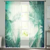 Green Leaves Jungle Plant Nature Modern Tulle Curtains For Living Room Sheer Curtain Bedroom Voile Decorative Window Treatments