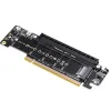 Karty PCIE4.0 x16 do x8+x4+x4 karta adaptera rozdzielacza dla m.2 nvme 223022110 SSD / SFF8639 karta PCIEXpress 4.0 Karta Riser