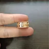 High -end Vancefe merkontwerperringen voor vrouwen hoge versie v gouden caleidoscoop ring brede en smalle volledige diamant 18k rozendesigner sieraden met logo
