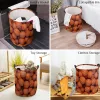 Sports Basketball Dirty Laundry Basket Foldable Round Waterproof Home Organizer Basket Clothing Children Toy Storage Basket