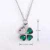 Pendant Necklaces Fashion Lucky Clover Memorial Necklace Urn Vial Necklace for Ashes Cremation Jewelry Memory Alloy Chain 240410