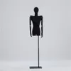 Mannequins femelles à épaule plate pleine longueur, accessoires pour le corps, angle droit de la clavicule, modèle de magasin de vêtements, base de trépied, noir, C013