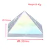 1pc Natural Aura Clear Quarz Pyramid Kristallpunkt Heilung Steinergie Quarz Wohnkultur Reiki Polished Stone Chakra Tower