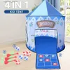 Tentes jouet tente pour enfants maison bleue pour enfants tente de princesse rose pour enfants tentes jouet tente de jeu multifonctionnel avec jeu de tir L410