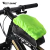 Bolsa de tubo superior del marco delantero de ciclismo oeste para bicicleta impermeable, pantalla táctil, bolsas para teléfonos mtb accesorios para bicicletas para bicicletas