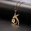 Pendant Necklaces Hummingbird Flower For Women Girls Stainless Steel Gold Color Chain Choker Animal Jewelry Birthday Gift