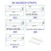 Tiras de marcador ZB5 com numeração com espaço em branco para UK3N MBKKB2.5 UKK3 UKKB3 e ST2.5 e PT2.5 Terminal ferroviário DIN Bloco 10pcs