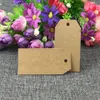 200pcs / lot 8 * 4cm tags kraft cartes de papier tirage à main étiquettes étiquetées de la carte simple