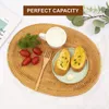 2 Pcs Oval Rattan Placemat,Natural Rattan Hand-Woven,Tea Ceremony Accessories,Suitable for Dining Room, Kitchen,Etc