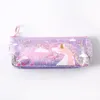 Kawaii Unicorn Flower Weighin Case Penna di grande Pennello Creative Pvc Box Cine Pencil Borse per bambini Prodotti per la scuola per bambini PencilPouch