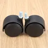 1Pc Replacement Silent Swivel Casters Office Chair Black Plastic Furniture Hardware Sofa Wheels Rolling Roller Caster 8mm 10mm