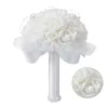 Fiori decorativi bouquet artificiale bouquet europeo ornamento bianco portatile per oggetti di festa nuziale