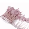 Jasper Color Natural Goose Feathers Fringe 2 M Geese feather for craft Wedding Clothing Sewing Accessories Pheasant plume ribbon