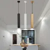 Hängslampor Dimble LED Pendant Lights Long Tube Track Kitchen Butik Bar Dekorativ cylindrisk YQ240410