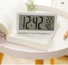 Slim Nordic Digital Alarm Clock Batteridriven stor skärm LED ELEKTRONISK KLOCK Simple Desk Clock Home Office Desktop Decoration