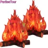 Cardboard décoratif 3D Campe Campe centrale artificiel Fire Fawe Flame Paper Party Decorative Flame Torch (or Orange) 14 "TELLE