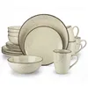 Vancasso Navia-MS 16/32/32/48 pezzi Set di stoviglie in ceramica con piatto da pranzo, piatto da dessert, ciotola da 800 ml, tavolette di tazze