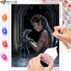Halloween Witch Wing Fairy Diy 5d Round Diamond Painting broderie Cross Stitch Match Rhingestone Mosaic Home Decor Hobby Gift