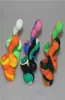 Design criativo Design Silicone Tobacco Pipes Mini Water Silicone Bong Bong Multi Colors Shisha Hand Pipe3088030