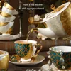 Luxury Bone China Coffee Set Gold Inlay Porcelain Tea Set Pot Cup Ceramic Mug Sugar Bowl Creamer Teapot Milk Jug Coffeeware