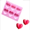 3D DIY Mold Diamond hartvorm Siliconenvorm voor bakcake chocolade Fondant Soap kaarsen voor gebakpudding Jelly