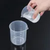 50/150/250/500 ml di misurazione liquida in plastica in plastica trasparente di gioielli fai -da -te fatti a mano per la tazza di resina epossidica strumento di stampo silicone