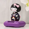 Car Solar Kimono Kokeshi Swing Dashboard Japanese Figure Miniature Dolls Dancing Powered Geisha Head Shaking Decoration