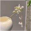 Blanc Flower Hair Sticks Forks Elegant Floral Hairpins Clips Pearl Pendant Headphypices For Women Party Hair Bun Maker Bijoux