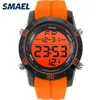 Montres de mode Hommes Orange Casual Digital Watchs Sports LED Horloge mâle Date automatique Date de montre 1145 Men de bracelet Men