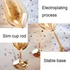 2pcs âmbar revestimento cálice cristal champanhe vidro caseiro festa de casamento de champanhe flauta copo de vidro de vidro de vidro criativo drinkware
