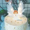 1Pcs Angel Wing Feather Cake Topper Cute Doll Cupcake Topper For Home Weding Birthday Party Flamingo Cake Decor Baby Shower Gift