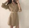 Womens Suits Blazers Spring Autumn Suit Coat Jacket Slim Fit Stylish Top with Belt Outerwear Office Lady Blazer for Women Clothing