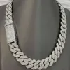 Customizable 18/20/22/24 Inches Vvs Diamond Chains 925 Silver Iced Out Moissanite Miami Necklace Cuban Link Chain