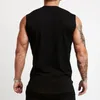 Gymnase d'été Hommes Coton Body Body Fitness Fitness Sans manches T-shirt Workout Vêtements pour hommes