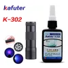 Starker 50 ml Kafuter UV Kleber UV-Härtungskleber K-302+51LED UV Taschenlampe UV-Härtungskleberkristallglas und Metallbindung