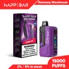 Happ Bar Vaper 15k Vapes Einwegvolden -Zigarette 30W Große Stromvereinbarungen 850mAh Cigarrillos DeSchierlager Luftstrom Europa Warehouse