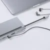 Hubs Mini USB typ C Hub 4k 12port Adapter USB 3.1 do podwójnego HDMompatible Splitter 12IN1 Docking Station Laptop dla MacBooka