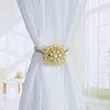 Pearl Diamand Curtain Buckle Spring Magnetic Curtain Clip Holders Stronge Magnet Curtain Tie Back Strap Accessories Home Decor